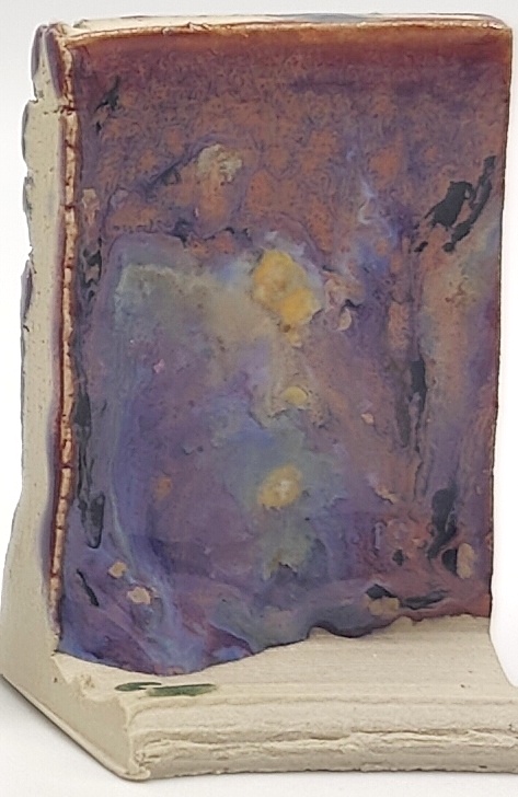 Peppered Plum + Passion Flower on Valentine Earthstone ES-10 cone 6 oxidation