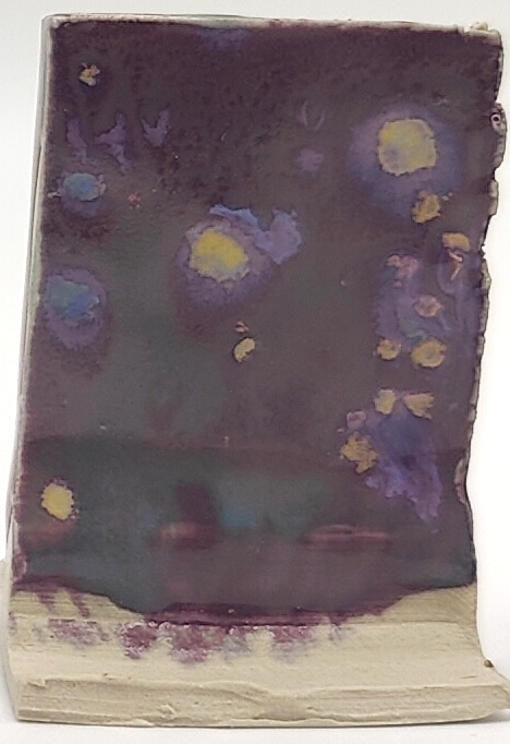 Passion Flower + Riptide on Valentine Earthstone ES-10 cone 6 oxidation