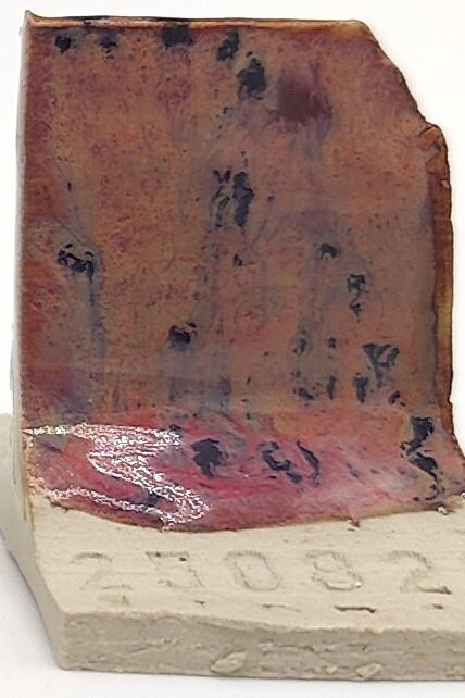 Peppered Plum + Fossil Rock on Valentine Earthstone ES-10 cone 6 oxidation