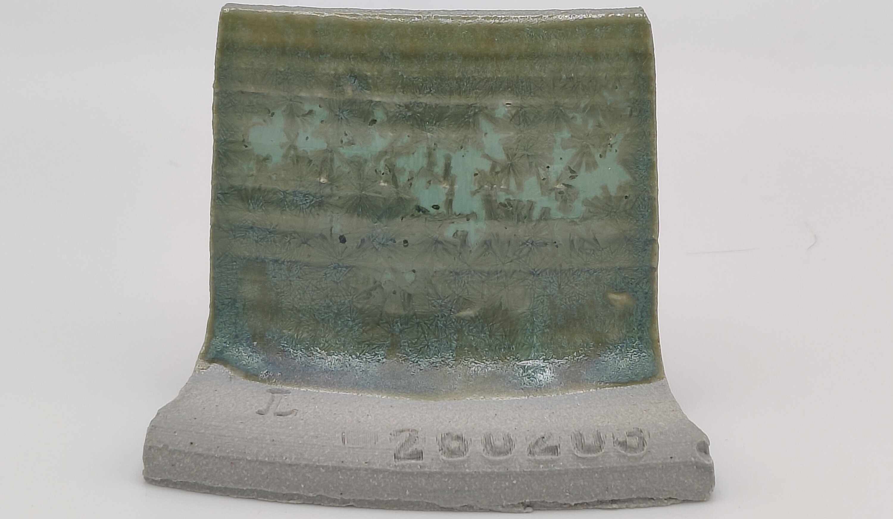 Micro Jade + SPS - Melting Point Reducer on Valentine LoStone Sea-Mist cone 5 oxidation