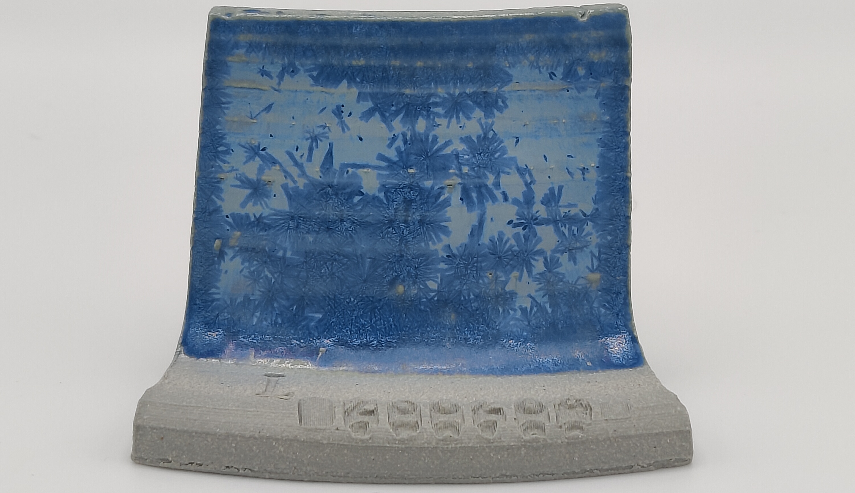 Micro Cerulean + SPS - Melting Point Reducer on Valentine LoStone Sea-Mist cone 5 oxidation