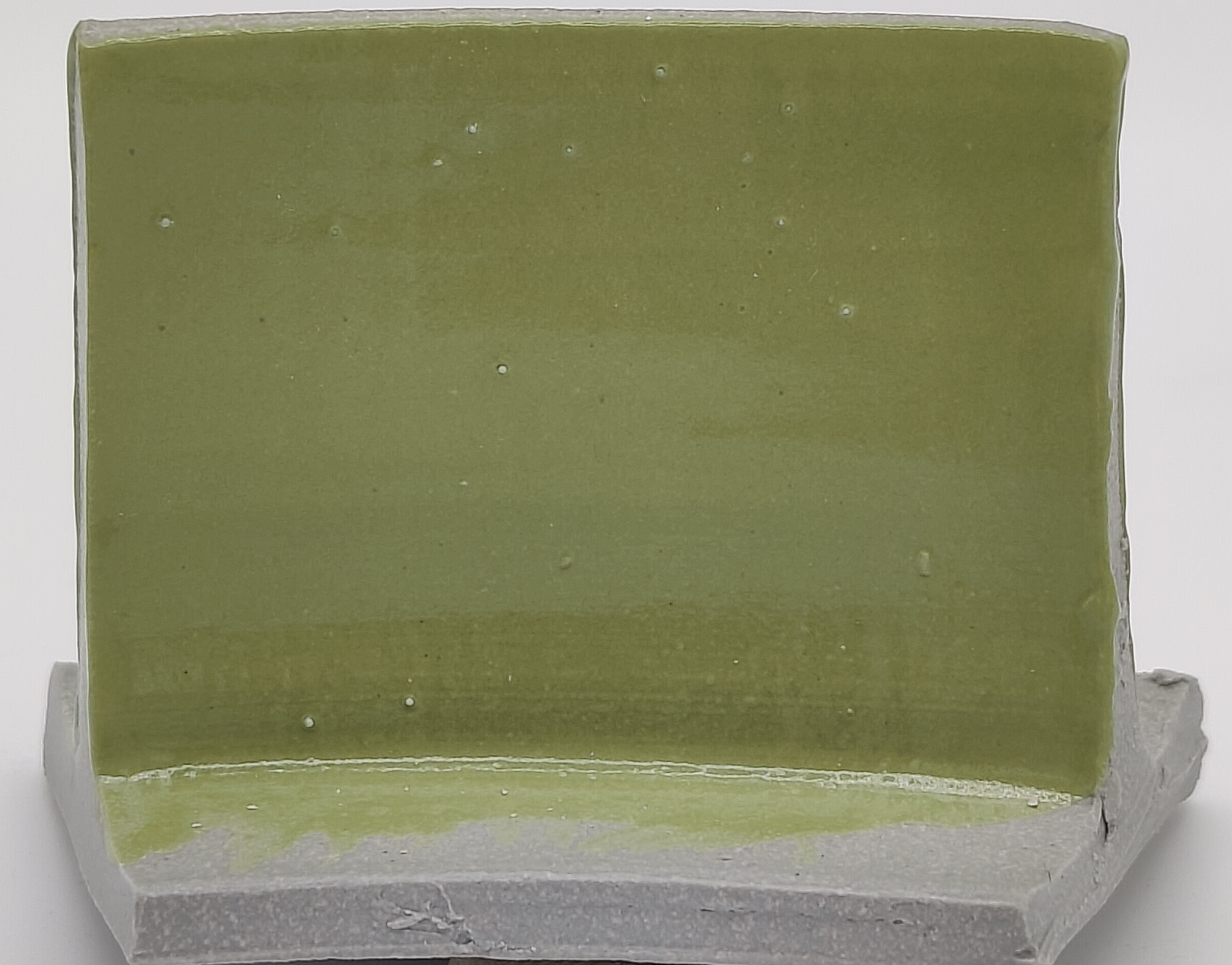 Sage Gloss on Valentine LoStone Sea-Mist cone 5 oxidation