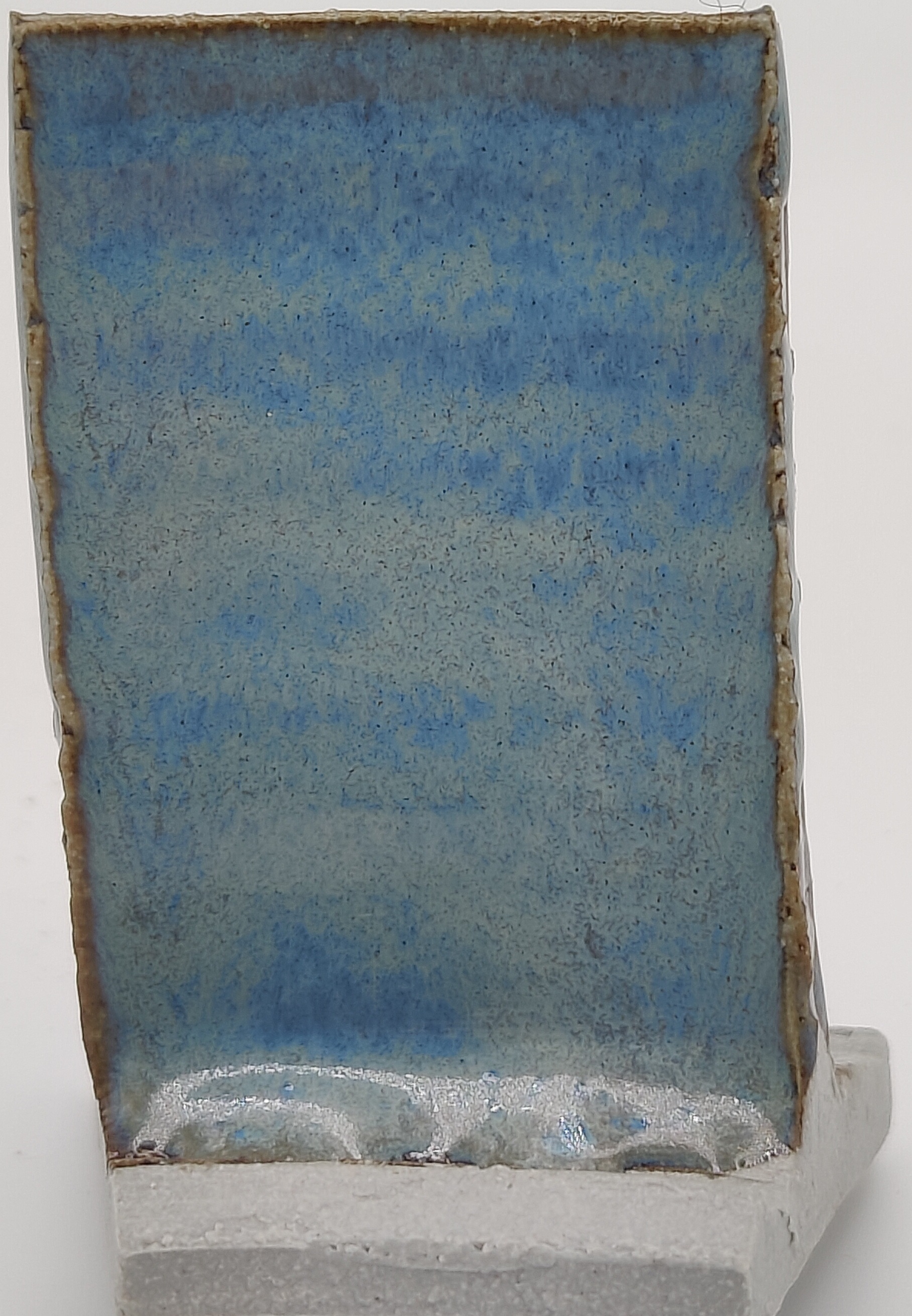 Blue Rutile on Valentine LoStone Sea-Mist cone 5 oxidation