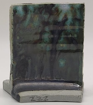 Green Jasper + SPS - Melting Point Reducer on Valentine LoStone Sea-Mist cone 4 oxidation