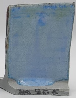 Blue Mottle + SPS - Melting Point Reducer on Valentine LoStone Sea-Mist cone 4 oxidation