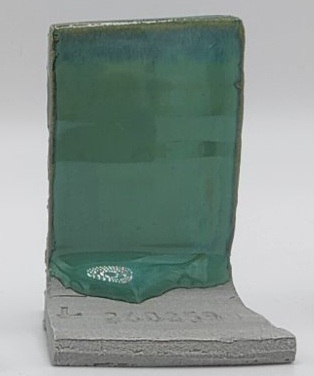 Prisma Green + SPS - Melting Point Reducer on Valentine LoStone Sea-Mist cone 4 oxidation