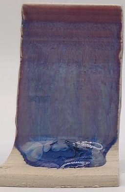 Blue Flame + Dragon's Eye on Valentine Earthstone ES-10 cone 6 oxidation