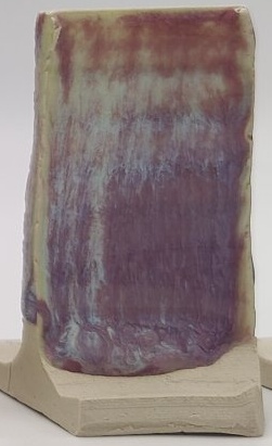 Lemon Drop + Blue Flame on Valentine Earthstone ES-10 cone 6 oxidation