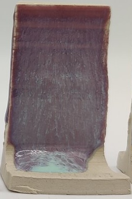 Blue Flame + Lemon Drop on Valentine Earthstone ES-10 cone 6 oxidation