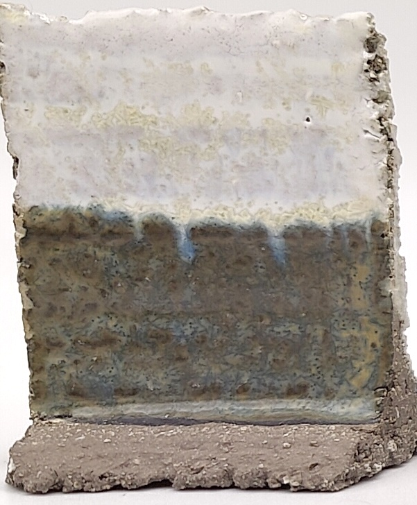 White Engobe + Black Engobe + Micro Pearl on SIO2 Barcino Grey cone 6 oxidation