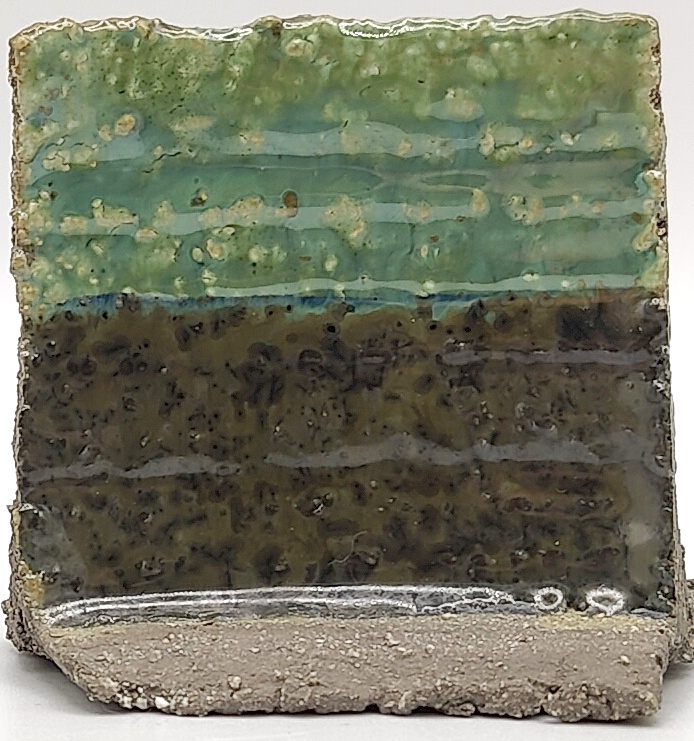 White Engobe + Black Engobe + Micro Jade on SIO2 Barcino Grey cone 6 oxidation