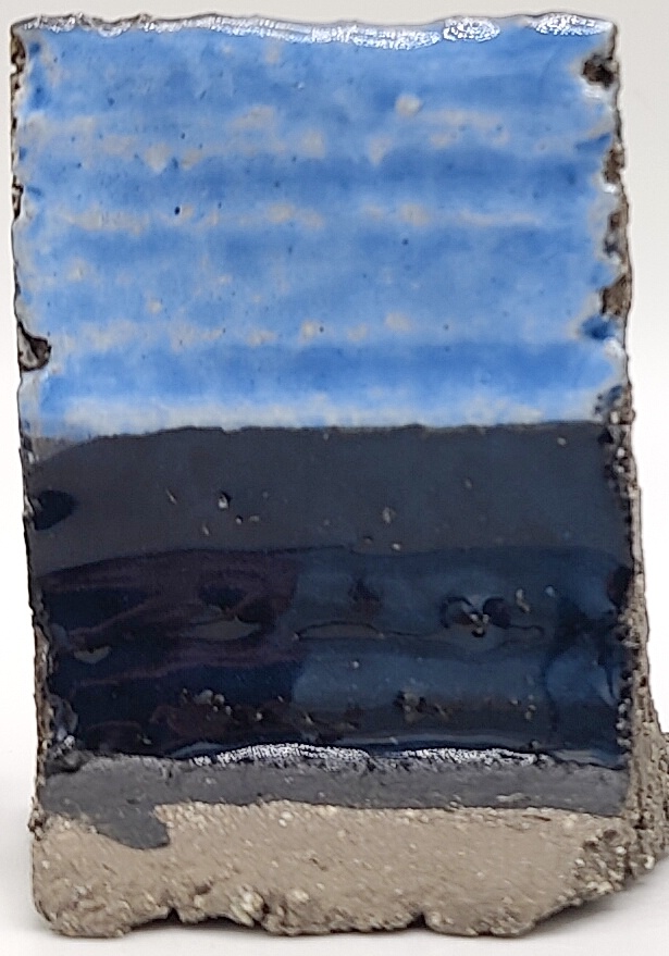 White Engobe + Black Engobe + Sky on SIO2 Barcino Grey cone 6 oxidation