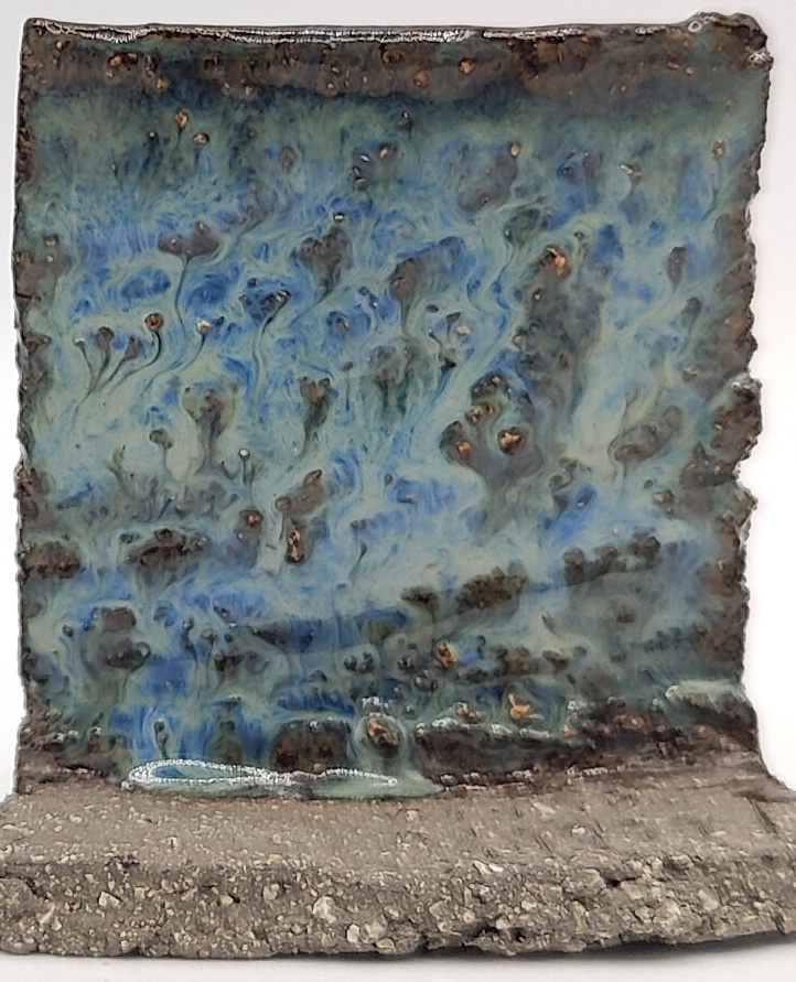 Blue Rutile on SIO2 Barcino Grey cone 6 oxidation