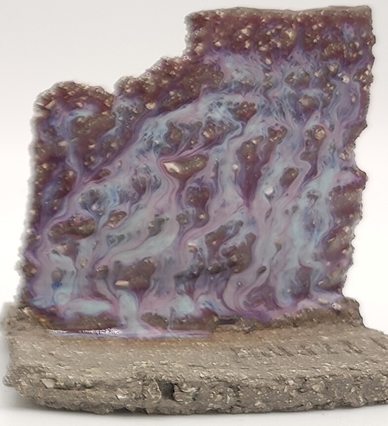 Blue Flame on SIO2 Barcino Grey cone 6 oxidation