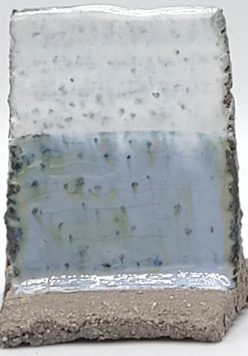 White Engobe + Black Engobe + Natural Opal on SIO2 Barcino Grey cone 6 oxidation