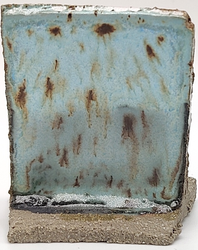 White Engobe + Black Engobe + Cenote on SIO2 Zumaia Grey (Rokk Grey) cone 6 oxidation