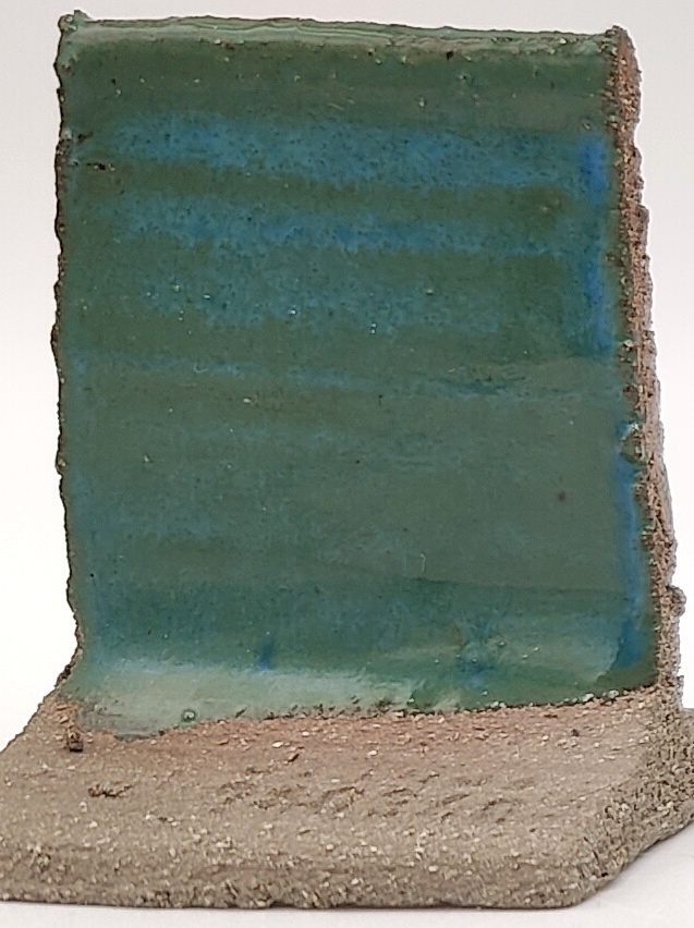 Tropical Teal on SIO2 Zumaia Grey (Rokk Grey) cone 6 oxidation